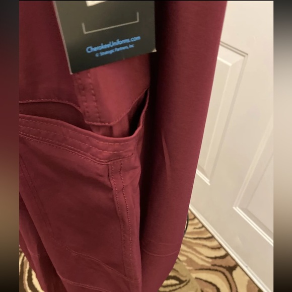 New Cherokee Infinity Burgundy Wine  3XL Men scrub pants bottoms CK200AS short - Picture 6 of 12
